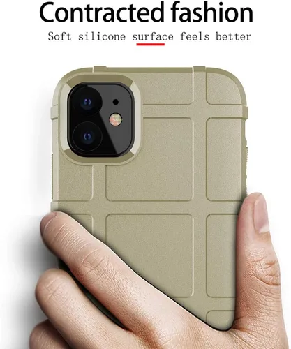 Vista 3 de Funda protectora táctica para iPhone 11 (serie Rugged Shield), TPU gruesa y sólida, funda protectora táctica para iPhone 11 (6.1 pulgadas), arcilla