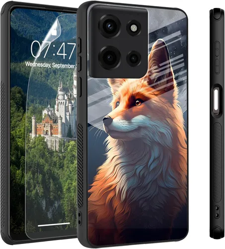 Vista 36 de Funda para Motorola Moto Edge 2022, cubierta trasera de vidrio templado con protector de pantalla, funda protectora a prueba de golpes para Motorola