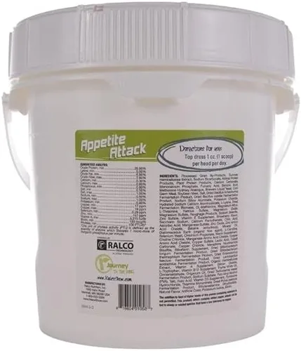 Vista 3 de Ralco Show Appetite Attack - Suplemento diario de salud intestinal para mantener tu proyecto saludable y hambriento (5 libras)