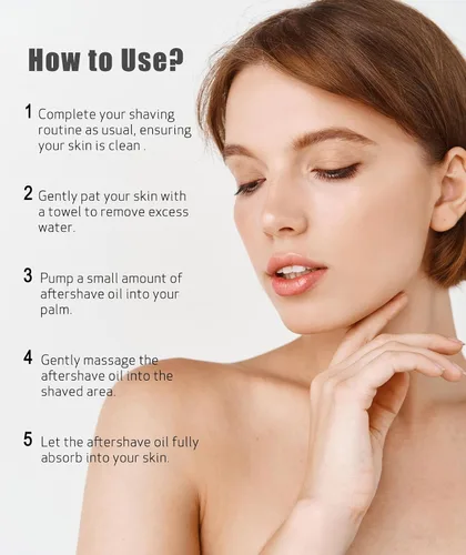 Vista 6 de Aceite para después del afeitado para mujeres, aceite suave para después del afeitado, aroma de fresa y vainilla para una piel suave, calma, hidrata