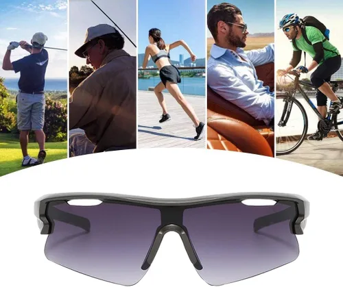 Vista 2 de Gafas de sol deportivas para hombres y mujeres, jóvenes, béisbol, ciclismo, correr, conducir, pesca, golf, motocicleta, al aire libre, UV400