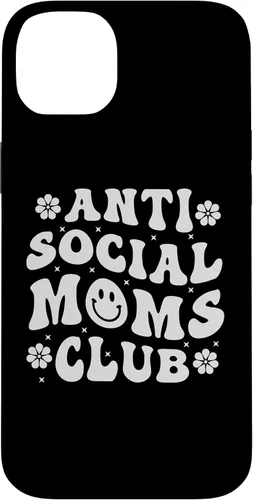 Vista 15 de iPhone 16 Anti Social Moms Club - Retro Funny Mom Life Mothers Day Mom Case