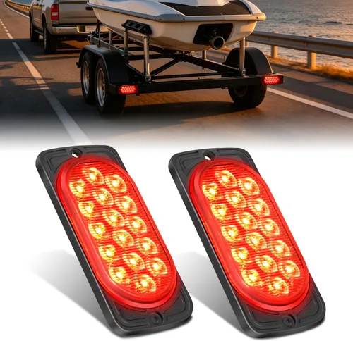 Vista 8 de Nilight juego de 2 luces de señalización de giro LED de 16 luces ámbar, carcasa de aluminio de 4.4 pulgadas, luces indicadoras de señalización