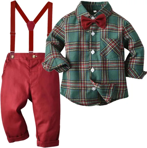 Vista 9 de SALNIER Conjunto formal de esmoquin para niños pequeños B-Negro