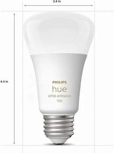 Vista 4 de Philips Hue 476951 Bombilla inteligente, 2, blanco suave (solo regulable), 2 cuenta