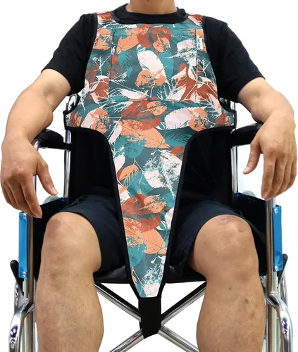 Vista 3 de Cinturón de seguridad para silla de ruedas, chaleco de soporte de torso para pacientes, arnés de seguridad, correa de regazo de cintura