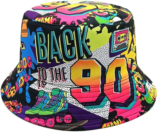 Vista 29 de Sombrero de pescador retro de los años 80 y 90 para mujeres y hombres, sombrero de pescador de moda, plegable, accesorios para rave, sombrero