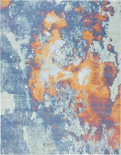 Vista 3 de SAFAVIEH Alfombra de 8 x 10 pies – Colección Prism – Grande – Crema y Aqua, diseño abstracto moderno bohemio, no desprende pelusa y fácil