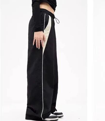 Vista 7 de RICHTRUE Pantalones deportivos Y2k para mujer, pantalones holgados Y2k, pantalones de paracaídas Y2k, ropa Y2k, pantalones Y2k para mujer