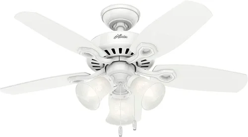 Vista 10 de Hunter Fan Company 52106 Hunter Builder - Ventilador de techo para interiores con luz LED y control de cadena de tracción, 42 pulgadas, acabado