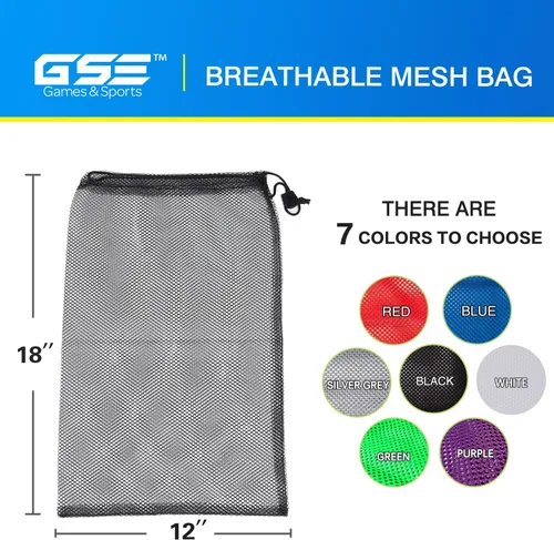 Vista 79 de GSE Games & Sports Expert Bolsa de malla con cordón para béisbol, pelotas de pickleball, pelotas de golf, gimnasio, equipo de natación, lavandería