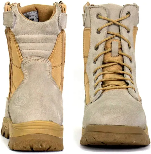 Vista 5 de Hot Leathers BTM1013 - Botas de cuero marrón con cordones y cremalleras para hombre, 7