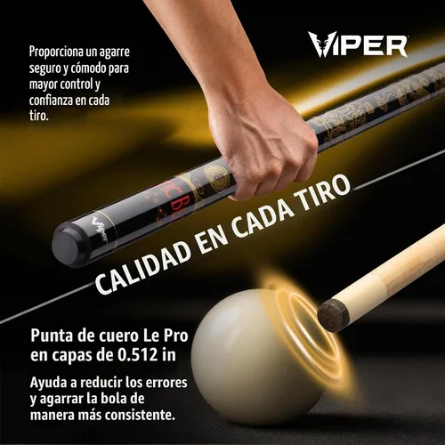 Vista 3 de Viper by GLD Products Underground 58" Pool Cue Stick, 9 Styles, 18-21 Ounce Sangre celta