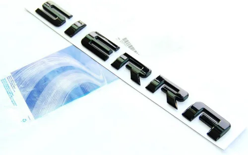 Vista 3 de Yoaoo 1x Placa de identificación OEM negra Sierra Emblema de letra brillante Compatible con 2500HD 3500HD Sierra Negro
