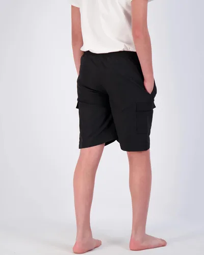 Vista 3 de Real Essentials Paquete de 3 Traje de baño para niño con bolsillos tipo cargo y forro de malla, UPF 50+