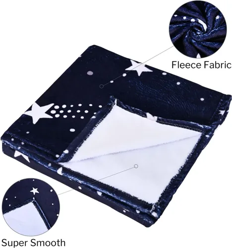 Vista 6 de RosieLily Mantas ligeras de estrellas, regalos con estampado de constelación, franela suave y acogedora felpa celestial del zodiaco astrología