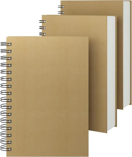 Vista 19 de EUSOAR Cuadernos para el trabajo, 1 paquete A4 de 8.3 x 11.2 pulgadas, tapa dura, rayado en espiral con renglones universitarios, 240 páginas