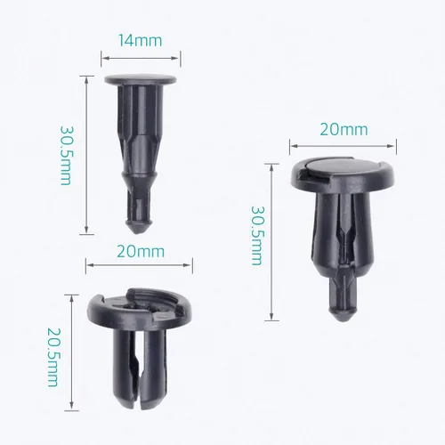 Vista 3 de Lantee Clips de sujeción de guardabarros a presión de 0.394 in para Honda 91503-SZ5-003, paquete de 10