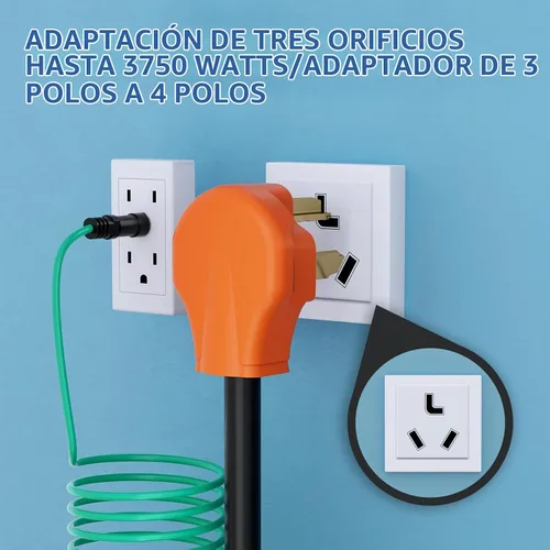 Vista 6 de Nilight Cable adaptador de secadora de 30 amperios a 30 amperios calibre 10 10-30P a 14-30R con cable de tierra