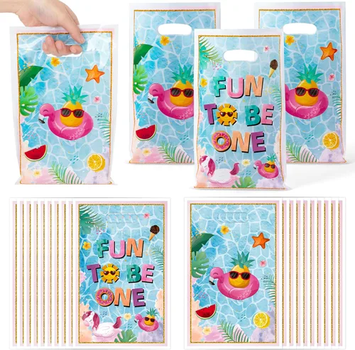 Vista 26 de Bolsa de Regalo para Primera Fiesta de Cumpleaños Oso 50Pcs Bolsas de Dulces y Regalos con Oso Marrón Dulces y Golosinas para Fiesta Temática Oso