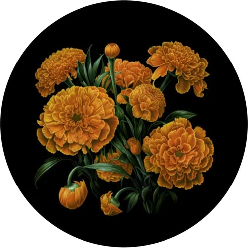 Vista 3 de Flores de caléndula, diseño de ramo floral PopSockets PopGrip intercambiables