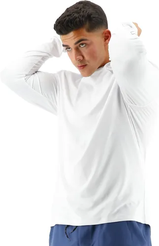 Vista 4 de TYR Camiseta de manga larga con capucha para hombre, protección solar UPF 50+