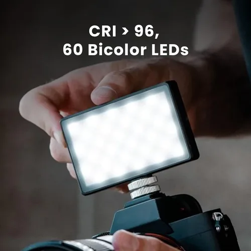 Vista 4 de Lume Cube Panel Mini Luz LED Bicolor para Cámaras DSLR Profesionales Panel Mini Ajustable, Pantalla LCD Iluminación para Fotografía y Video