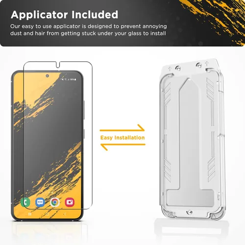 Vista 2 de magglass Protector de pantalla de vidrio mate para Samsung Galaxy S23 Plus, compatible con huellas dactilares, antirreflejos, resistente al aceite