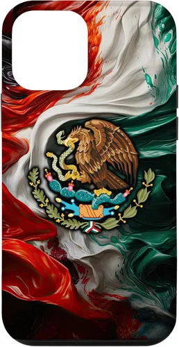 Vista 16 de Funda para iPhone 17 con diseño de bandera mexicana ahumada del orgullo de México del Cinco de Mayo
