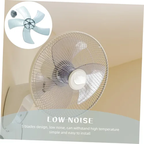 Vista 4 de LIFKOME 1 juego de hojas de repuesto de ventilador de plástico con cubierta de tuerca para ventilador de pie universal, 11 pulgadas, 5 hojas