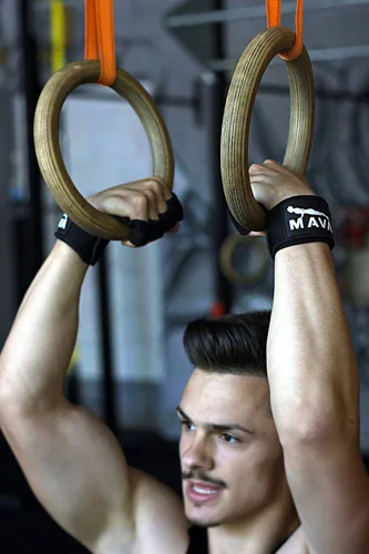 Vista 3 de Mava Sports Guantes de entrenamiento cruzado con soporte de muñeca para WOD, entrenamiento de gimnasio, levantamiento de pesas y fitness, acolchado