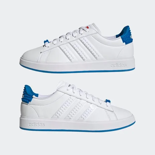 Vista 6 de adidas Grand Court x Lego 2.0 - Zapatos para hombre, color blanco, talla 8.5, Nube BlancoNube BlancoAzul Shock