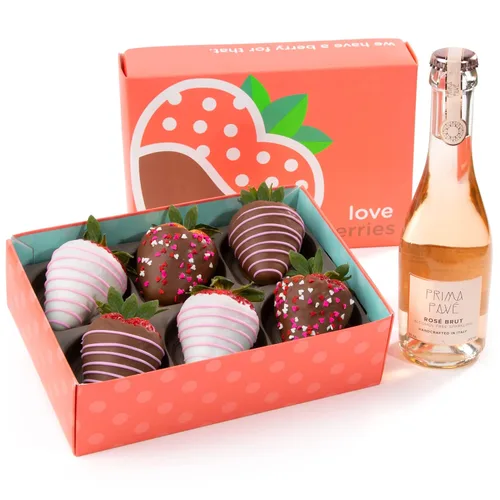 Vista 8 de A Gift Inside The Original Love Berries - Fresas bañadas en chocolate - 12 bayas