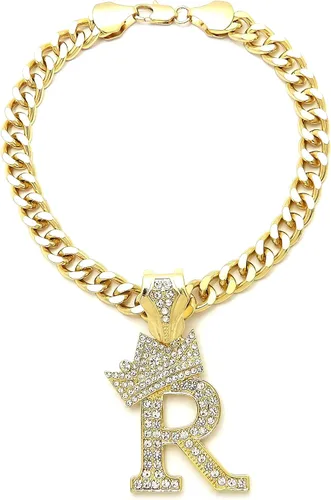 Vista 34 de Collar de cadena con letra inicial cubana para perro, collar de cadena para mascotas, gato, collar para cachorro (S, 25 cm)