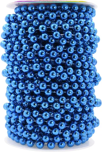 Vista 15 de Mandala Crafts Rollo de cadena de perlas negras de 0.157 pulgadas (0.157 in), guirnalda de perlas de 44 yardas para decoración de bodas, arreglos
