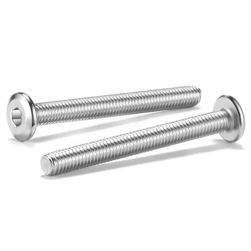 Vista 16 de 20 tornillos hexagonales de cabeza plana M5 x 0.236 in, acero inoxidable 304 18-8, rosca completa (con llave hexagonal)