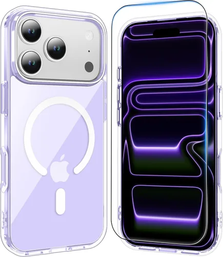 Vista 108 de Funda transparente para iPhone 11 con protector de pantalla, compatible con Magsafe, antiamarilleo, protección de grado militar, a prueba de golpes