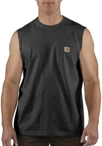 Vista 2 de Carhartt Men's Dearborn Relaxed Sleeveless T-Shirt Negro