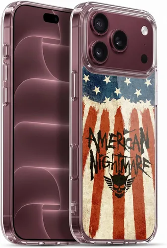 Vista 61 de Head Case Designs Funda de gel suave con licencia oficial de la WWE American Nightmare Flag Cody Rhodes Graphics compatible con Apple iPhone 7
