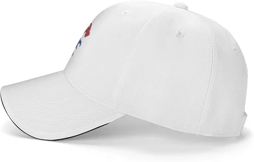 Vista 3 de Anragon Feliz Día del Trabajo Sombrero Divertido Gorra de Béisbol Mujeres Hombres Ajustable Poliéster Sombreros, Blanco