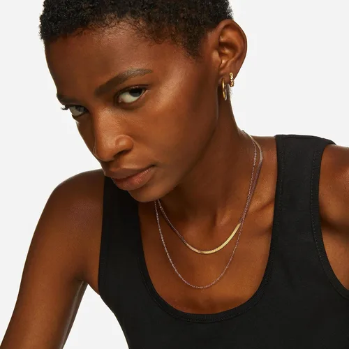 Vista 8 de Hey Harper - Collar de espiga de oro para mujer, juego de Nassau, impermeable, resistente al sudor, no se deslustra, collar de acero inoxidable