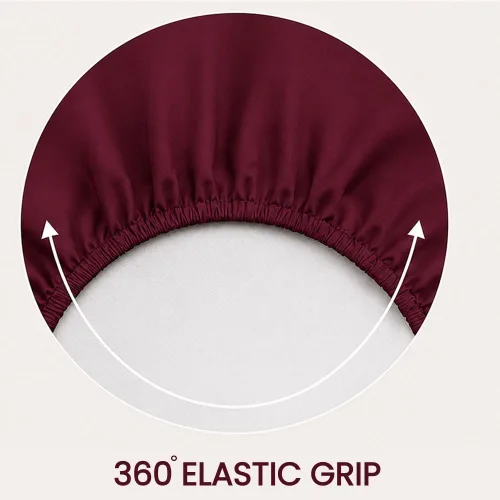 Vista 113 de Sábana bajera ajustable de lujo suave de 600 hilos, 100% algodón egipcio, sábana bajera ajustable individual con elástico alrededor, se adapta a