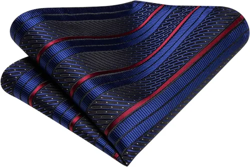 Vista 145 de Dubulle Corbata tejida de cachemira para hombre y gemelos de pañuelo para hombre, conjunto de gemelos para boda formal y negocios