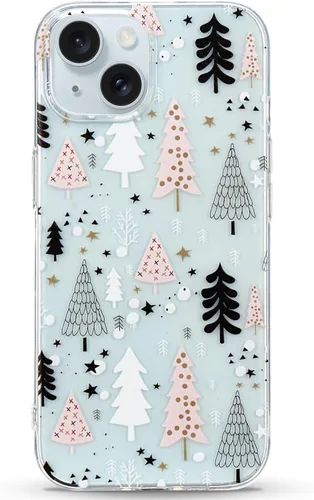 Vista 10 de LCHULLE Compatible con iPhone SE 2022/2020 Funda para iPhone 8 iPhone 7 Funda de Navidad Santa Vacaciones Diseño Transparente Claro Mujeres Hombres