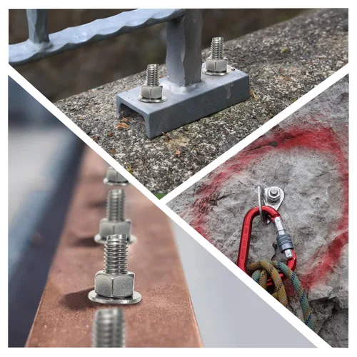 Vista 7 de LIONMAX Pernos de anclaje de acero inoxidable para concreto 1/2" x 3-3/4 pulgadas, paquete de 6 anclajes de cuña para pared de cemento, resistente a