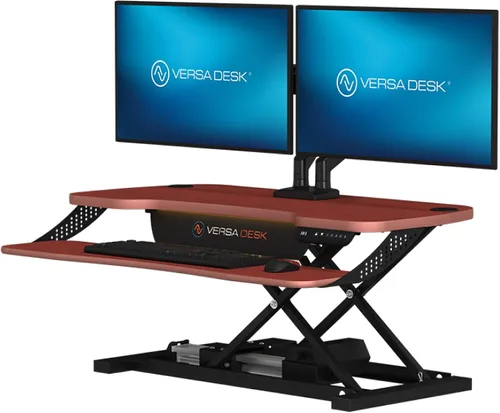 Vista 8 de VERSADESK PowerPro Elite - Convertidor de escritorio eléctrico ajustable de 36 pulgadas con controlador programable y concentrador USB. Aplicación