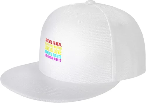 Vista 28 de Pride Flag in This House We Believe Science is Real Black Lives Matter Baseball Hats for Men Dad Hat,Black
