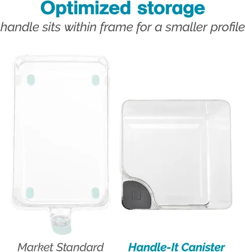 Vista 6 de Polder Handle-It - Recipiente de plástico sin BPA, contenedor apilable de almacenamiento de cocina, solución de almacenamiento de alimentos