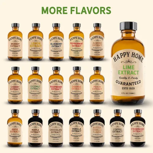 Vista 7 de Happy Home Sabor a lima natural, certificado Kosher, 4 onzas.