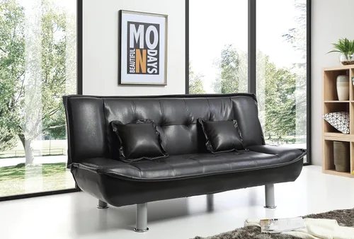 Vista 2 de Glory Furniture Sofá cama futón, color negro